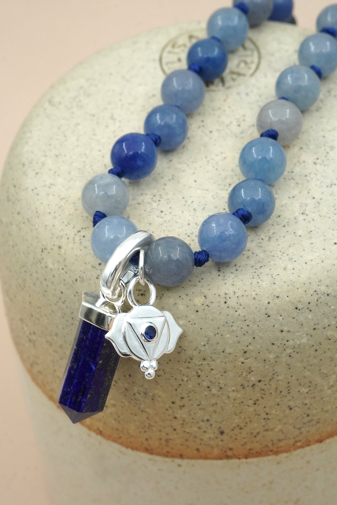 Third Eye Chakra Mala Necklace - Silver
