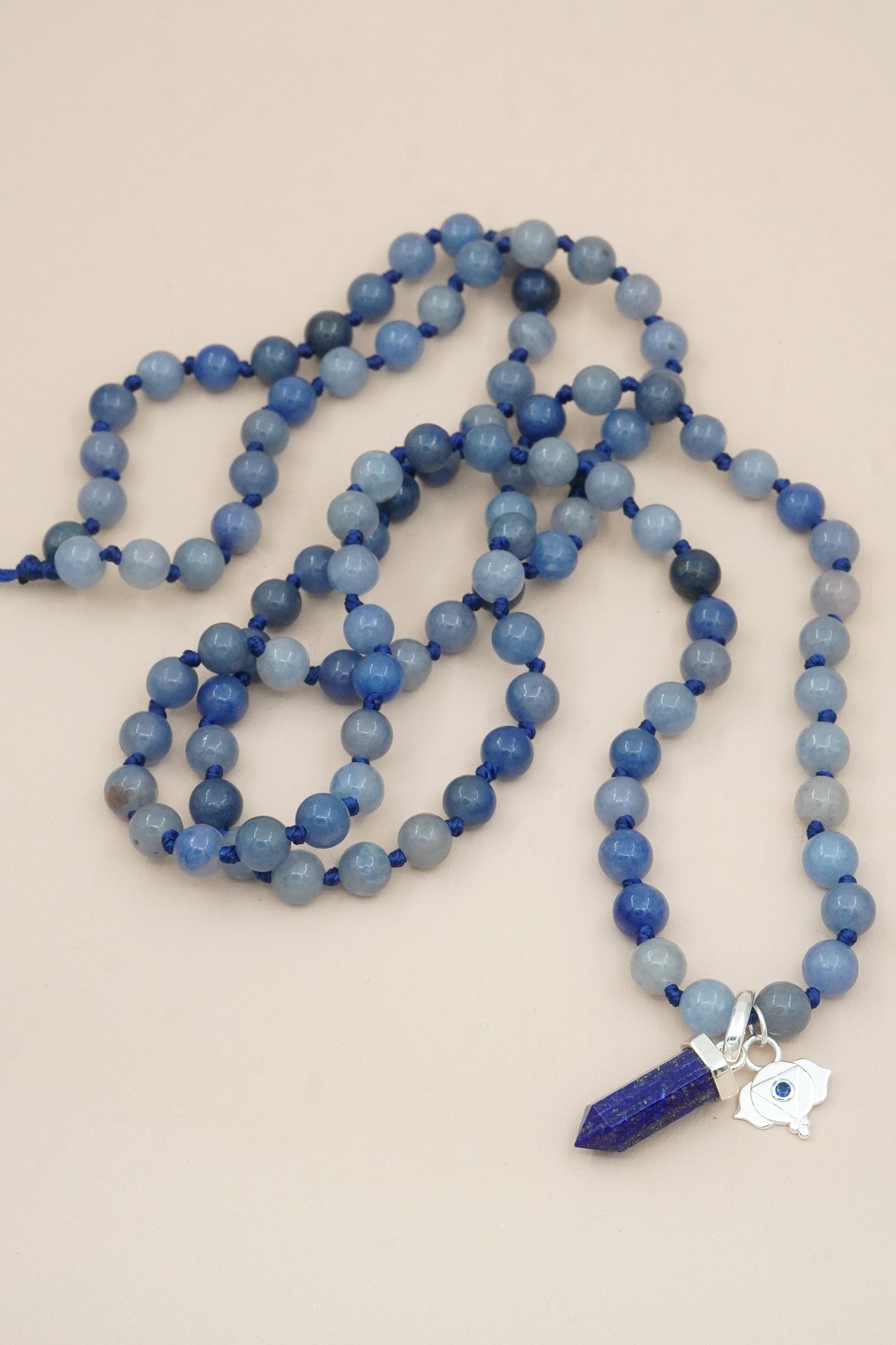 Third Eye Chakra Mala Necklace - Silver
