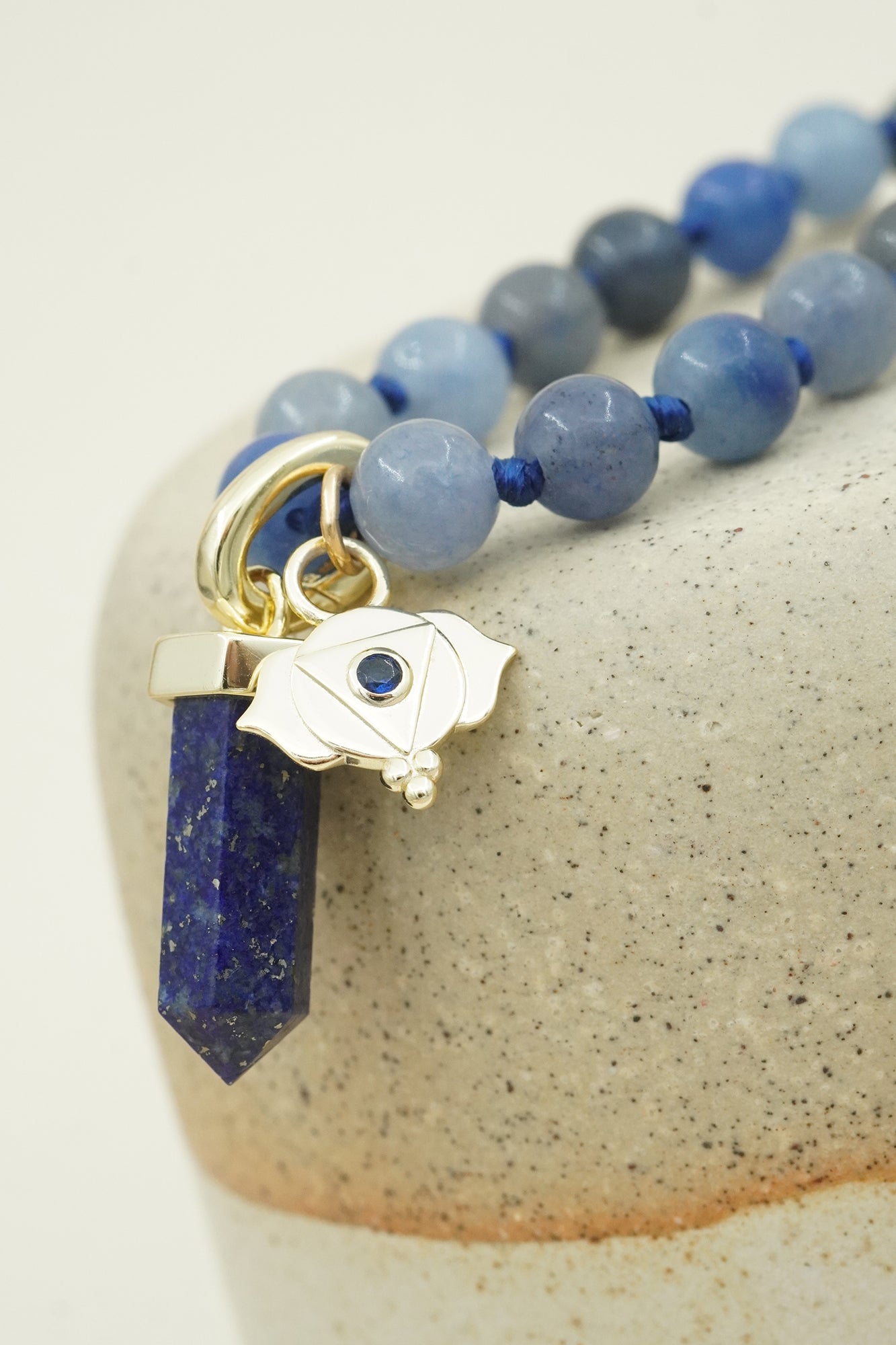 Third Eye Chakra Mala Necklace - Gold