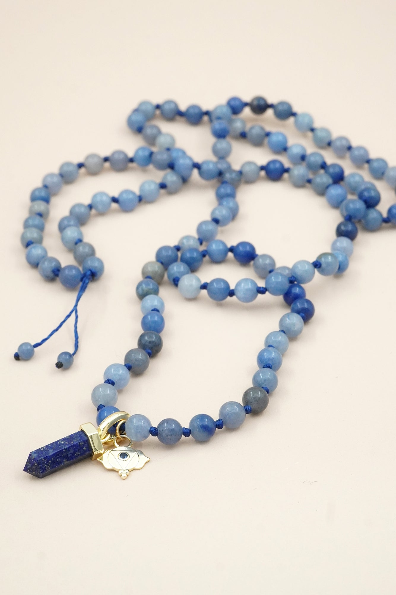 Third Eye Chakra Mala Necklace - Gold