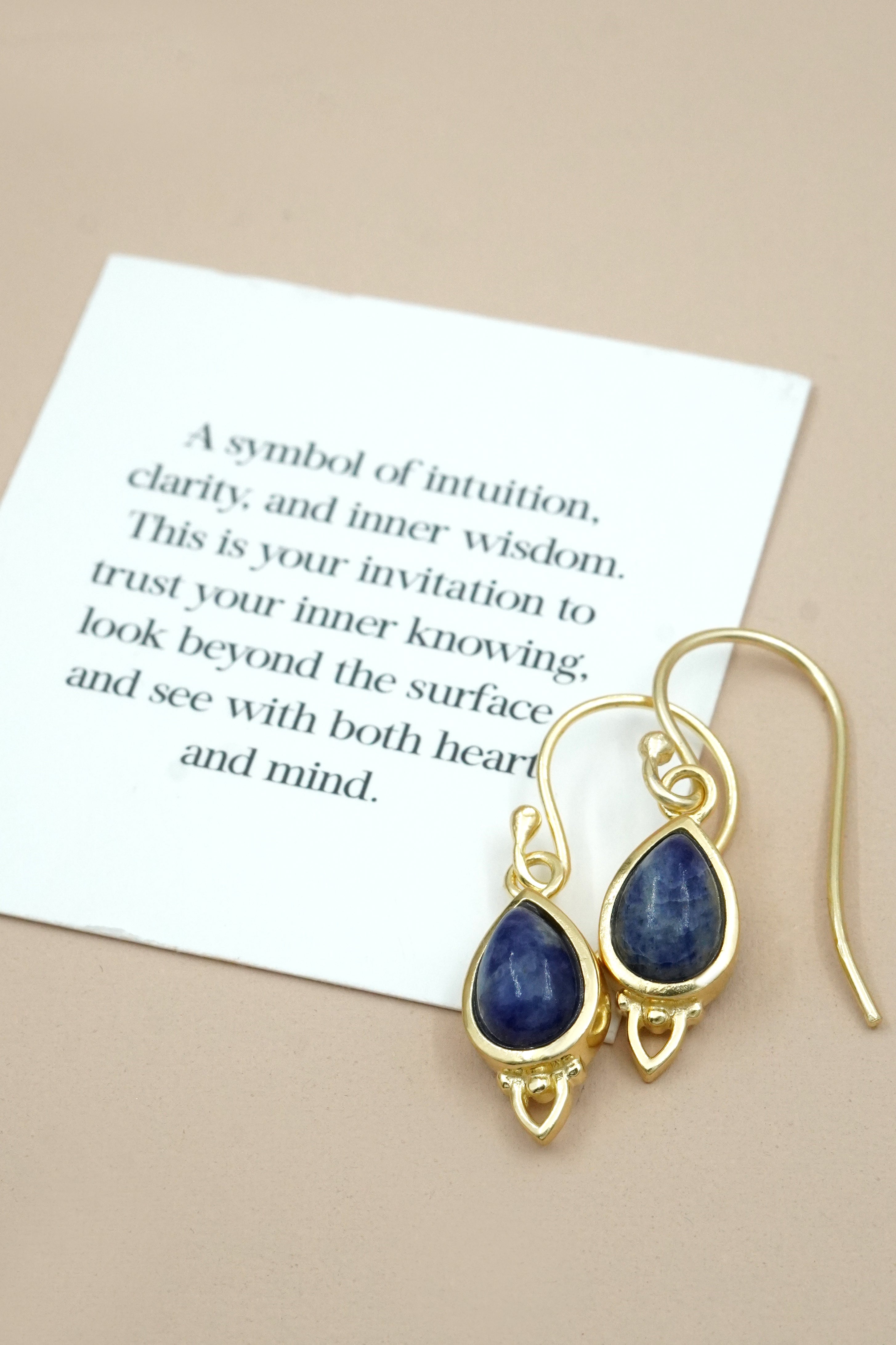 Third Eye Chakra Earrings Gold