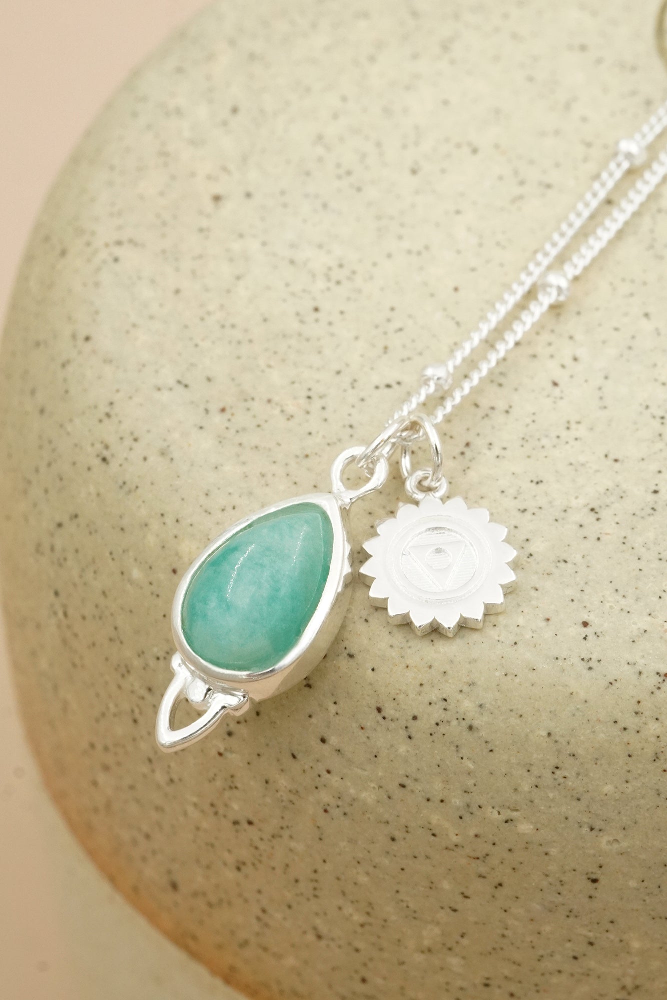 Throat Chakra Necklace Silver