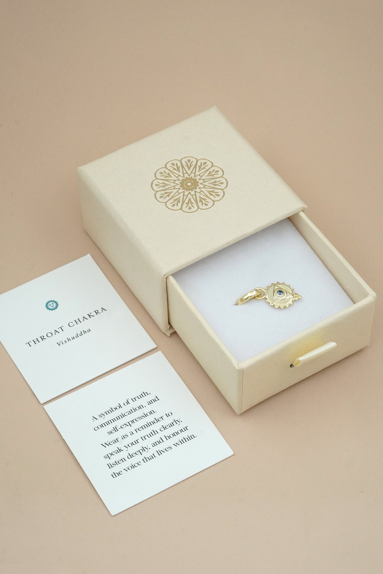 Throat Chakra Charm - Gold