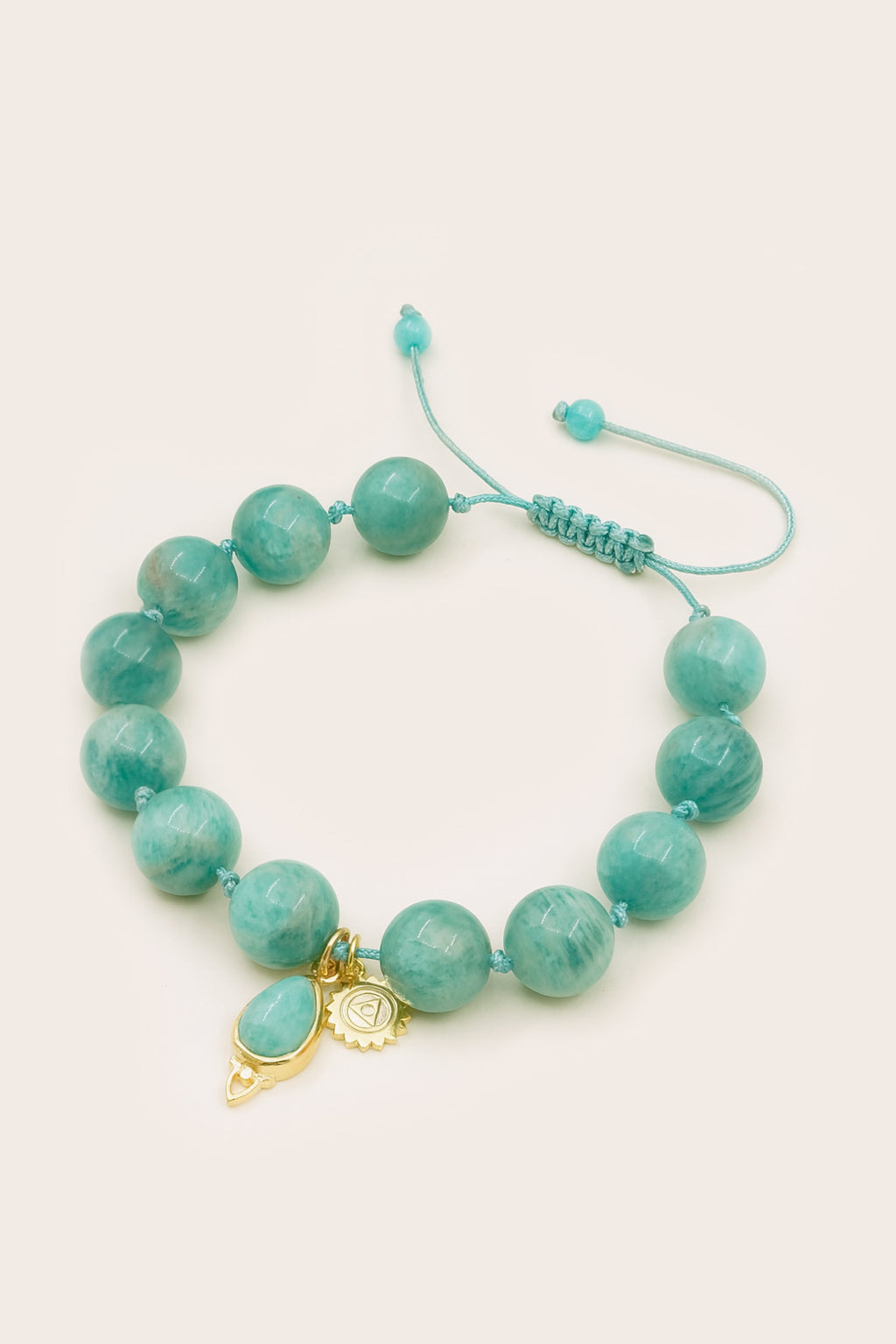 Throat Chakra Mala Bracelet - Gold