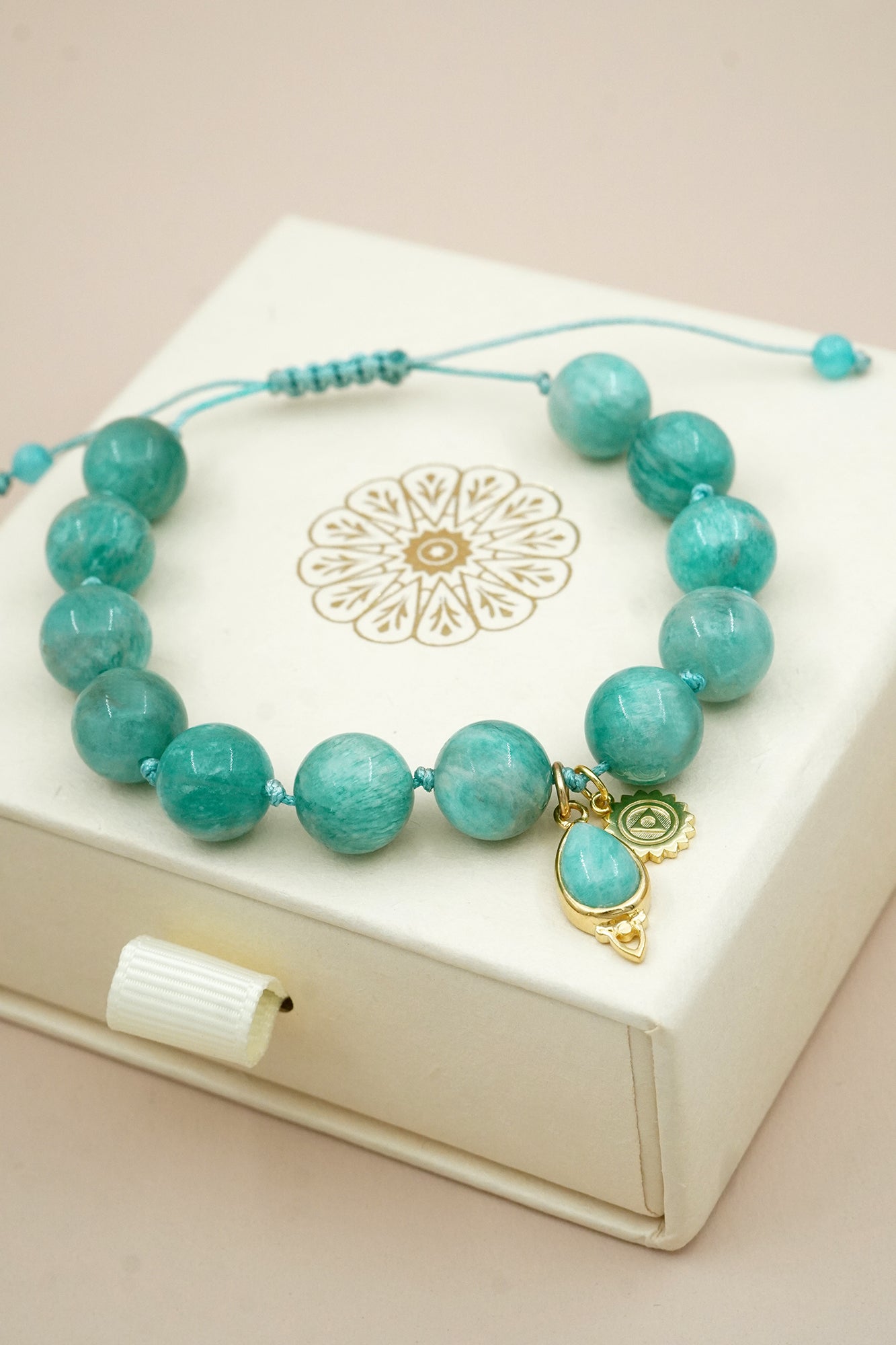 Throat Chakra Mala Bracelet - Gold