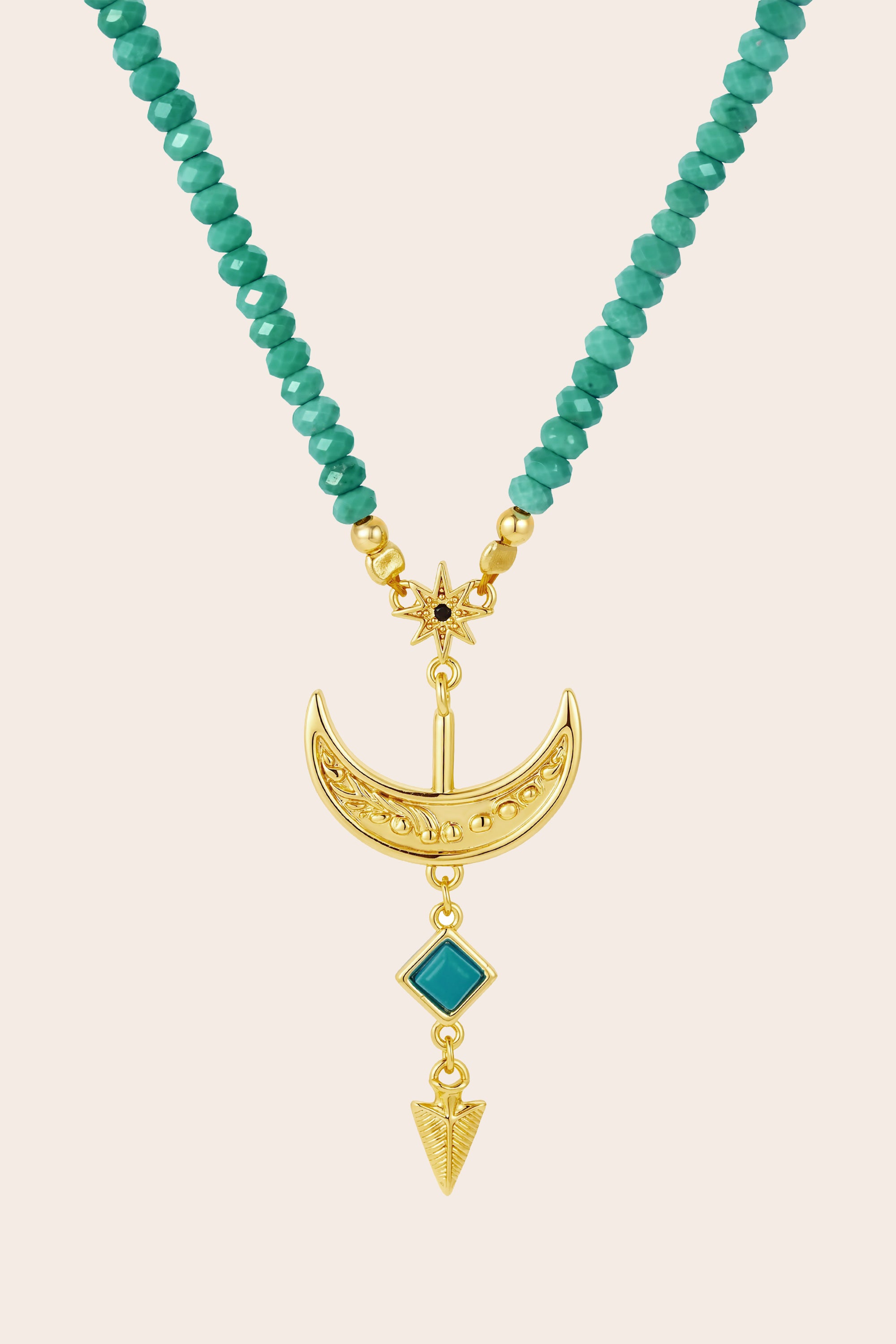 Guided Turquoise Necklace - Gold
