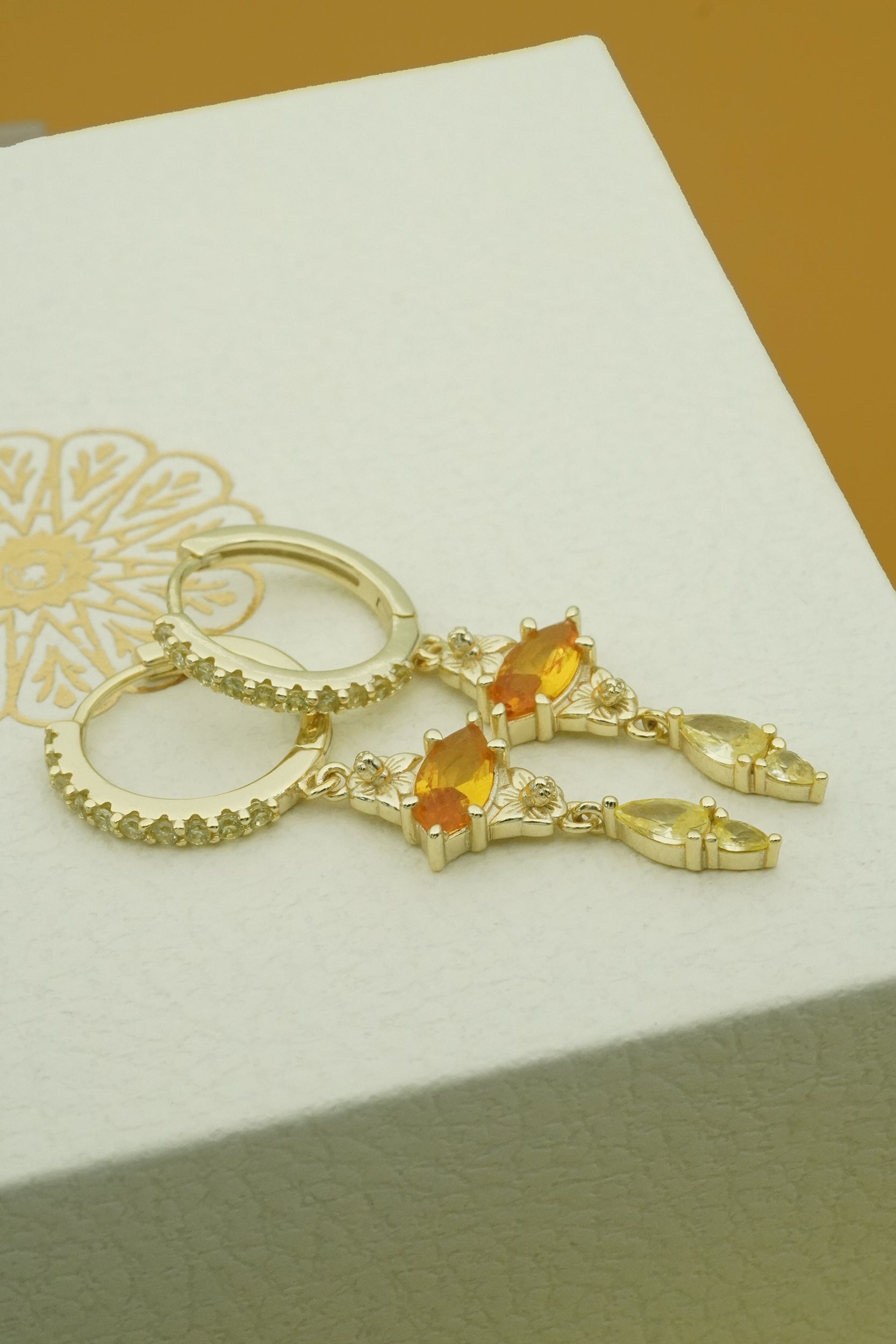 Golden Bloom Hoops - Gold