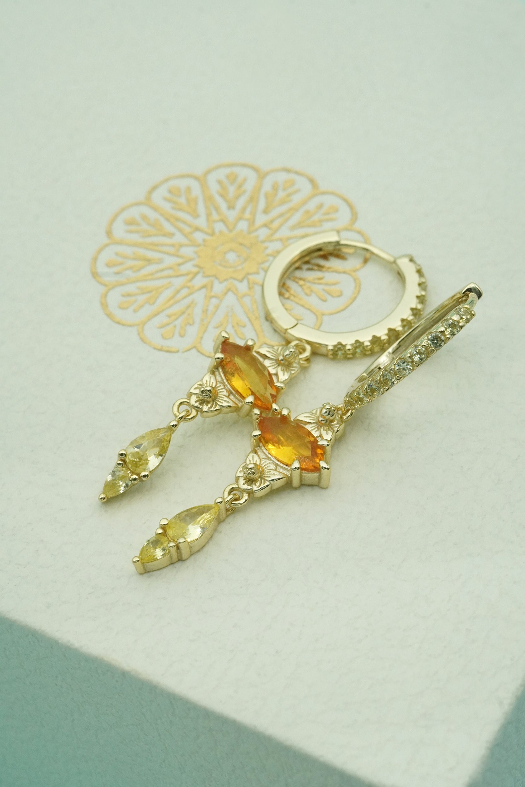 Golden Bloom Hoops - Gold