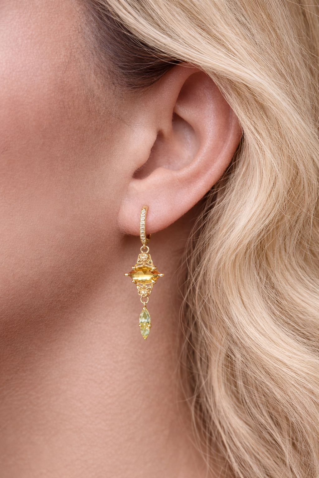 Golden Bloom Hoops - Gold