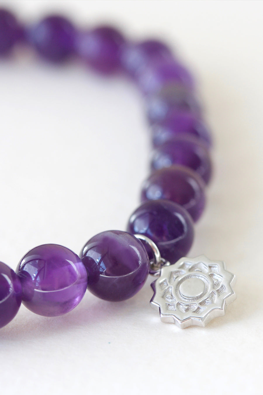 Crown Chakra Bracelet Silver