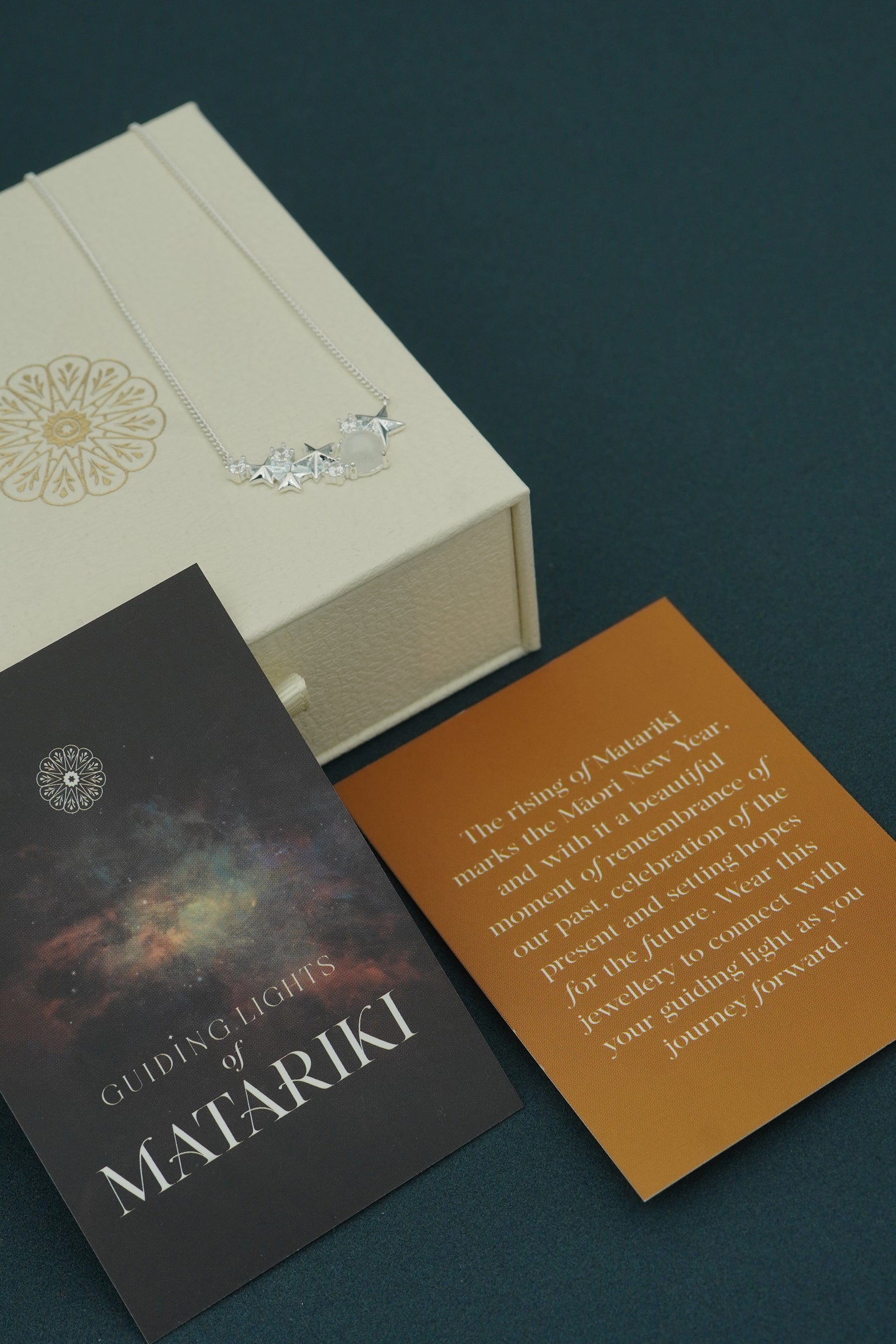 Guiding Lights of Matariki Necklace - Silver