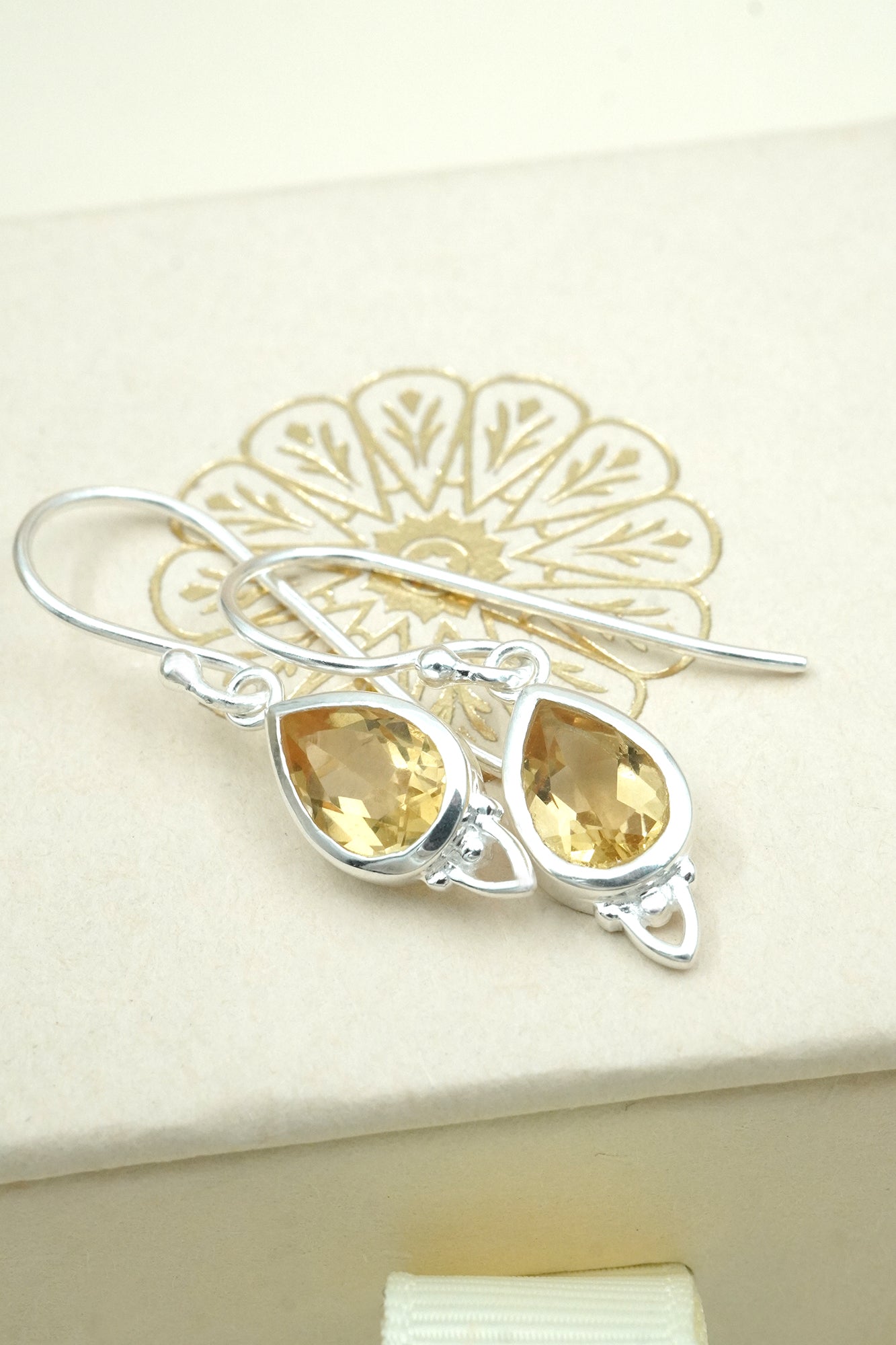 Solar Plexus Chakra Earrings Silver