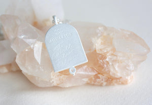Aquarius Zodiac Star Sign Necklace in sterling silver