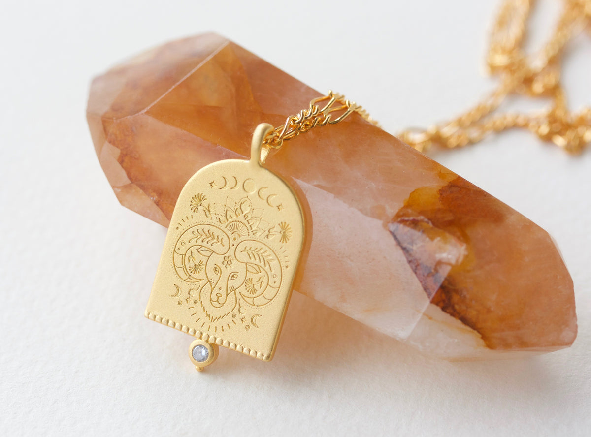 Aries shop crystal necklace