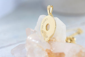 Be The Light Pendant Necklace - Gold