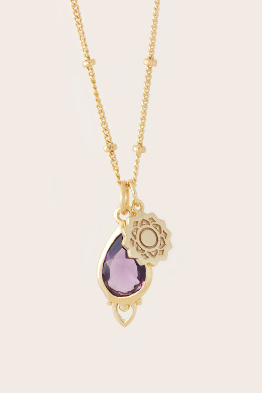 Amethyst discount chakra necklace