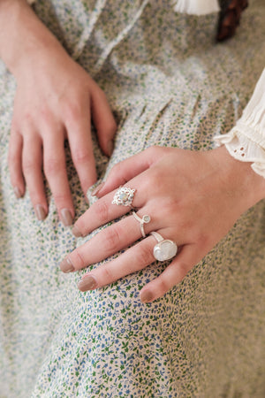 Silver Gemstone Rings designed in NZ