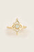gold opal ring flower pattern
