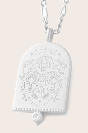 Gemini Star Sign Zodiac Necklace in Silver. Jewellery NZ