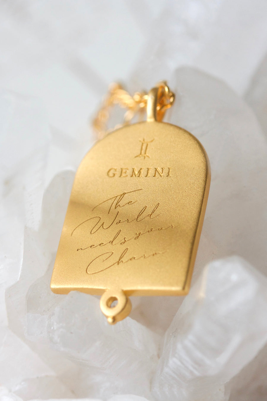 Gemini Zodiac Astrology Necklace in gold