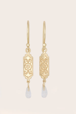 Gold Pretty Opal Bridesmaid Earrings