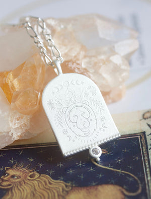 Leo Zodiac Star Sign Necklace in sterling silver. Jewellery from NZ.