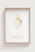 Leo Zodiac Gold Star Sign Art Print Birthday Gift