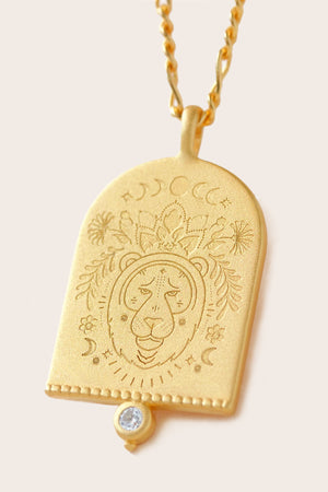 Leo Star Sign Astrology Gold Pendant Necklace Jewellery NZ