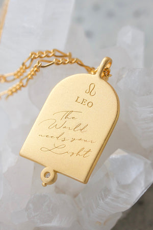 Leo Star Sign Astrology Gold Pendant Necklace Jewellery NZ