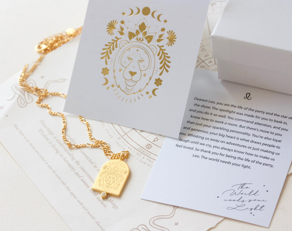 Gold Zodiac Star Sign Necklace Jewellery NZ