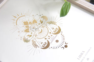 Libra Zodiac Star Sign Art Print NZ
