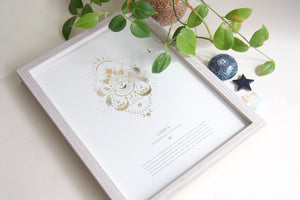 Libra Zodiac Star Sign Art Print NZ