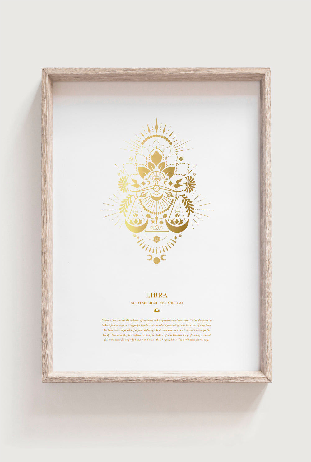 Libra Zodiac Star Sign Art Print NZ