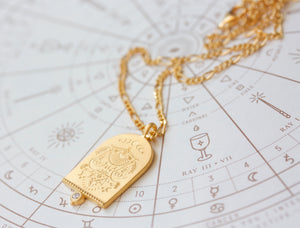 Libra Starsign Zodiac Gold Pendant Necklace Birthday jewellery NZ