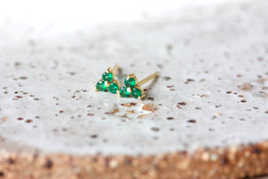 May Emerald Birthstone Stud Earrings