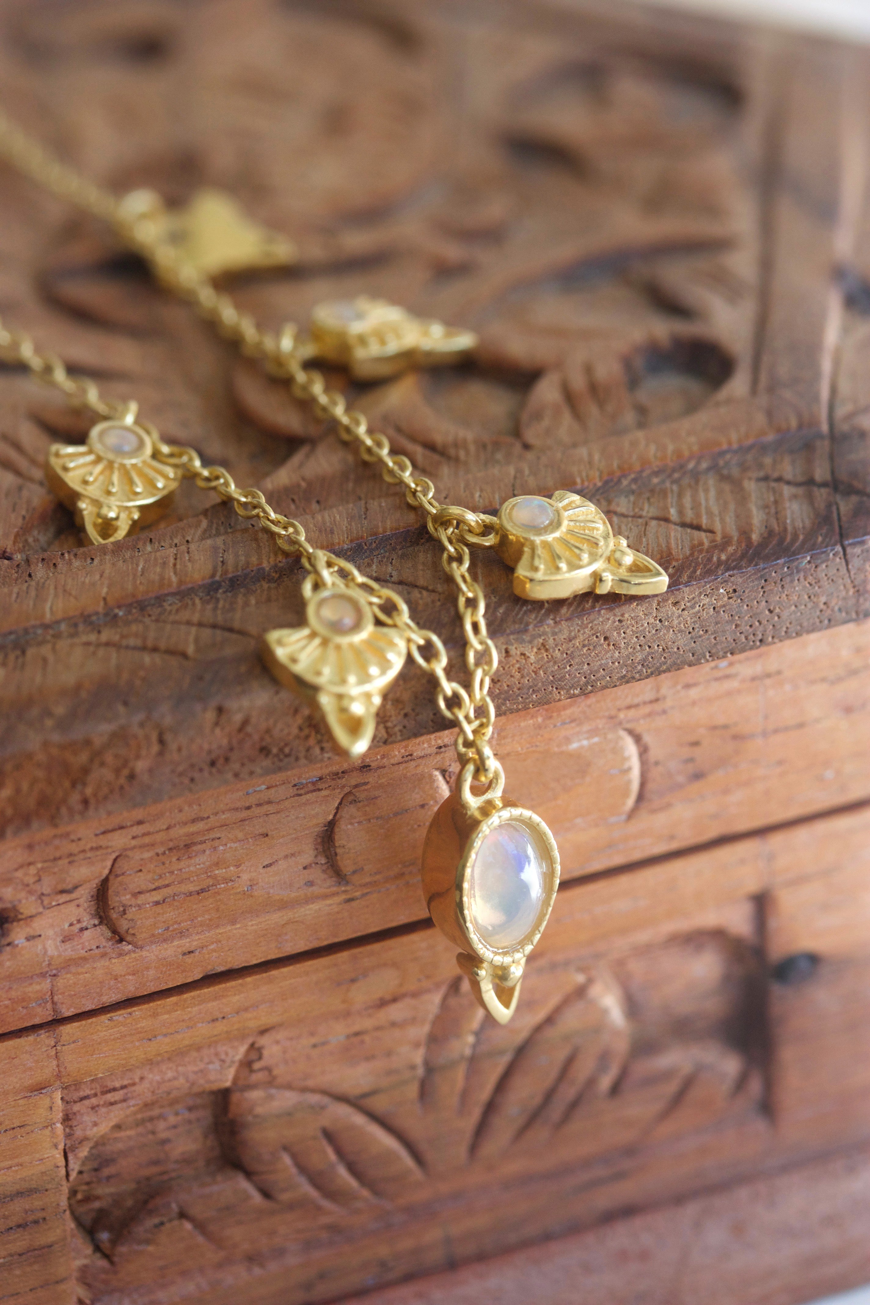 Be The Light Droplet Necklace - Gold