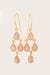 Pretty Peach Moonstone Dangle Earrings Wedding Bridesmaid