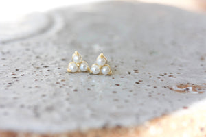 June Pearl Birthstone Stud Earrings