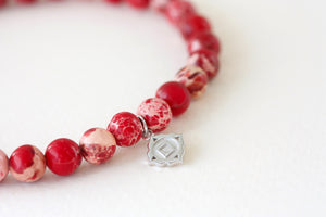 Red Root Grounding Chakra Bead Bracelet