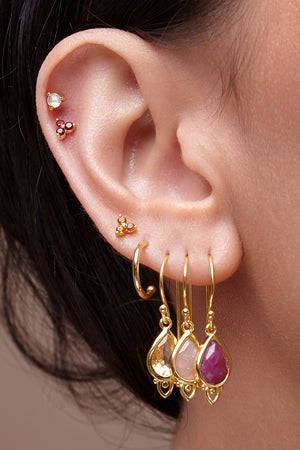 Sacral Chakra Earrings Silver
