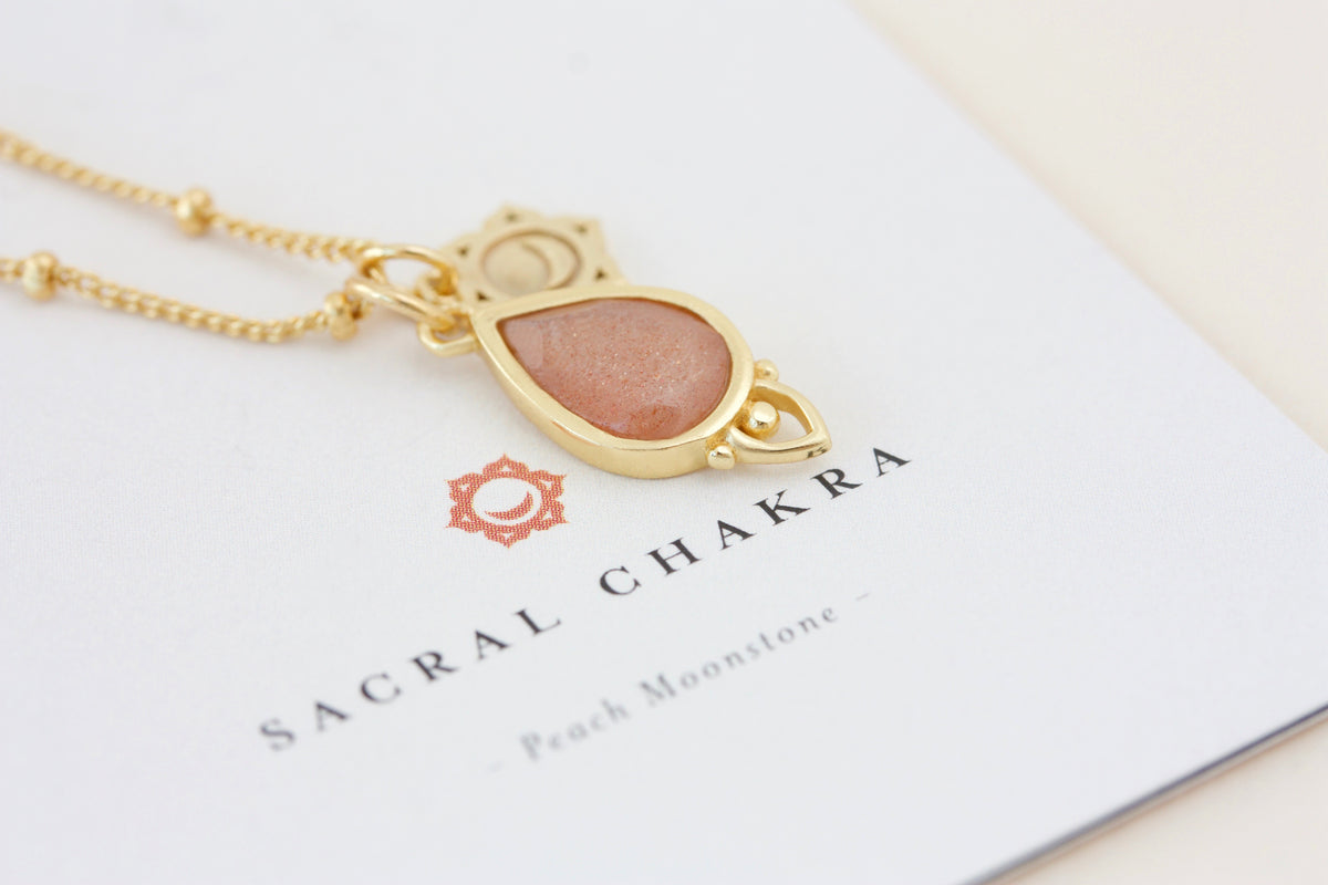 Sacral Chakra Necklace Gold Cloud Nine Jewels