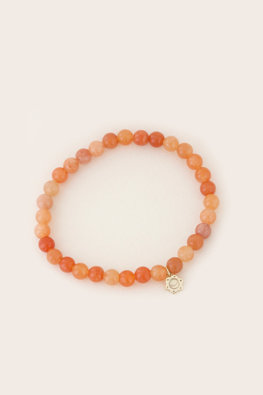 Sacral Chakra Gemstone Orange Bracelet Meditation Gold