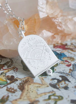 Sagittarius Star Sign Zodiac Necklace in sterling silver