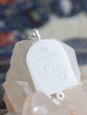 Scorpio Star Sign Necklace Zodiac in sterling silver Jewellery NZ