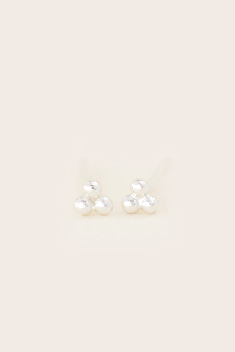 Silver Tiny Trio Studs