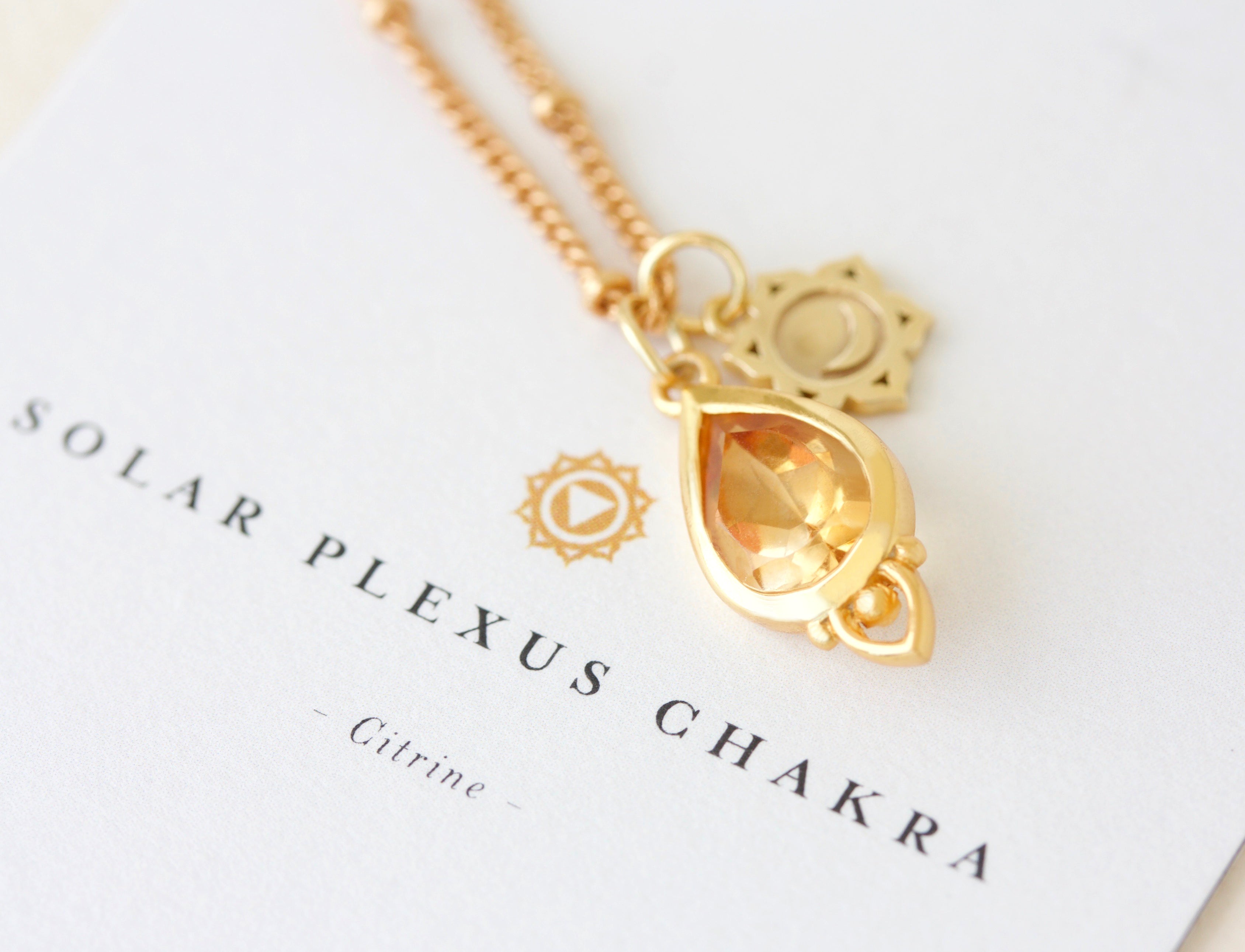 Solar Plexus Yellow Citrine Gemstone Crystal Spiritual Jewellery
