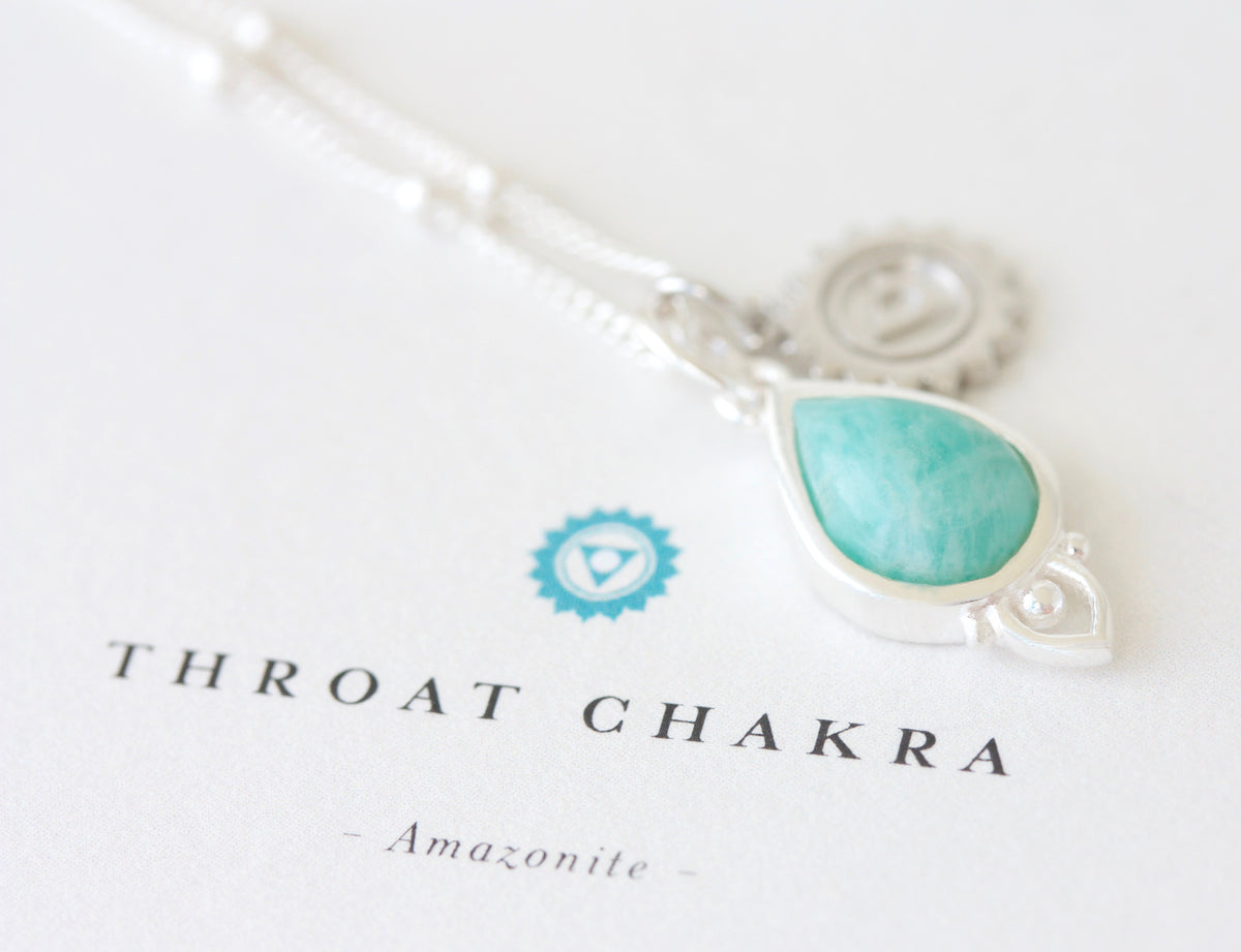 Throat chakra crystal necklace outlet
