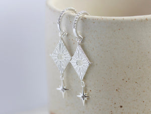 North Star Earrings - Silver