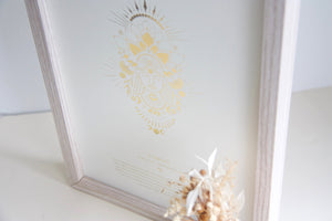 Virgo Zodiac Star Sign Art Print NZ Birthday Gift